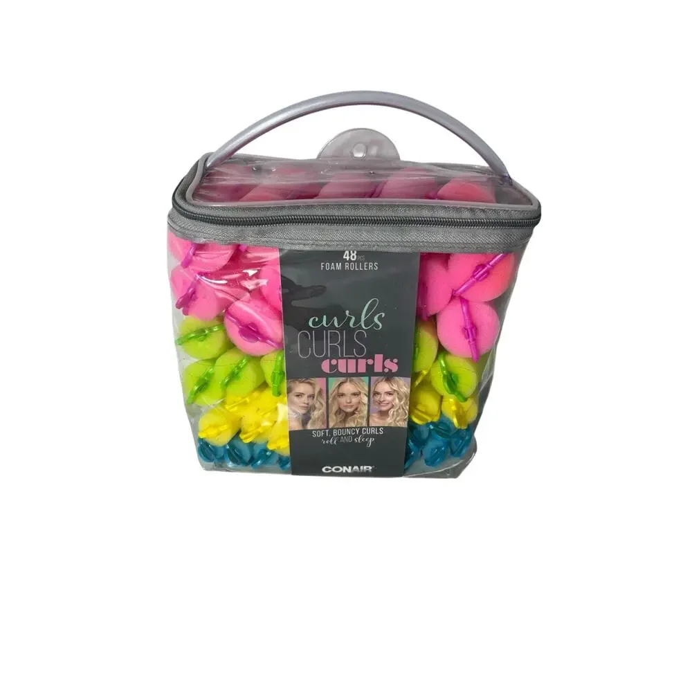 Conair curls , curls, curls soft bounce curls roll & sleep soft rollers 48ct